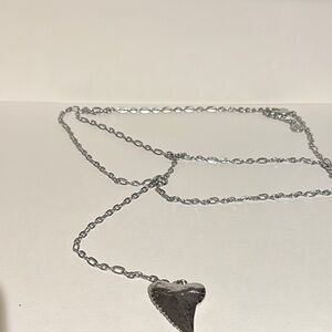 3/$20 Silver Heart Pendant layered Necklace